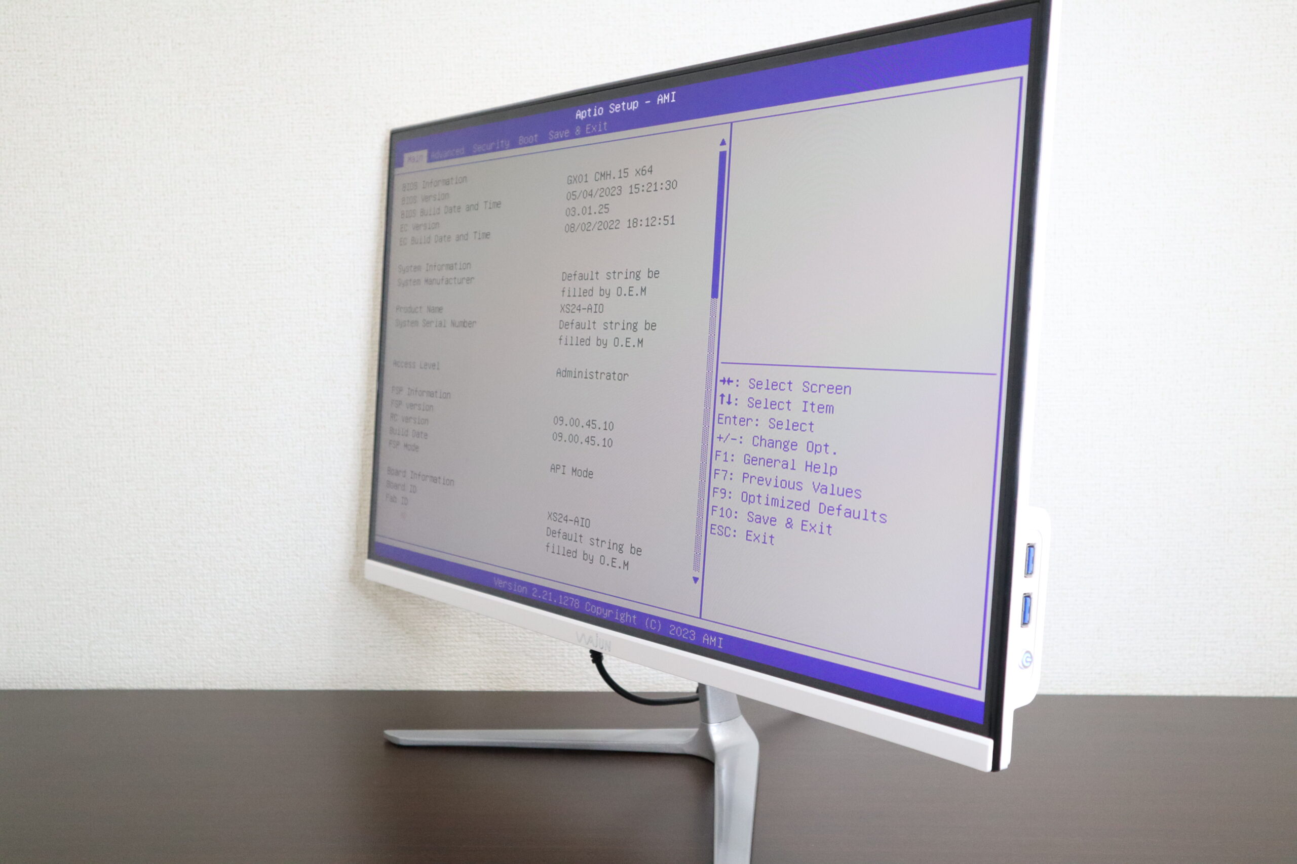 WAJUN製 XS24-AIO 一体型デスクトップパソコン